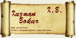 Kuzman Bokur vizit kartica